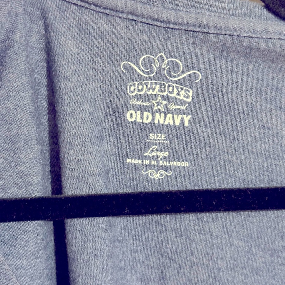 Old Navy Blue Short Sleeve Tee Relaxed Fit - Picture 4 of 5